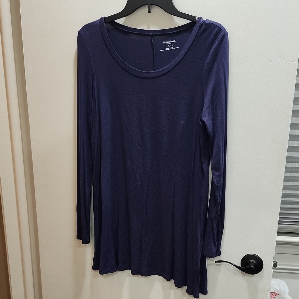 Motherhood Deep Blue NAVY Long Sleeve Top WOMENS MATERNITY SIZE SMALL